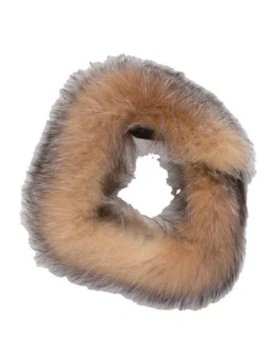 Pre-owned Neiman Marcus Fur Vintage Scarf In Neutrals