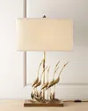 Neiman Marcus Gathering Of Cranes Lamp In Antique Brass