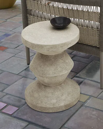 Neiman Marcus Geo Outdoor Garden Seat In Neutral