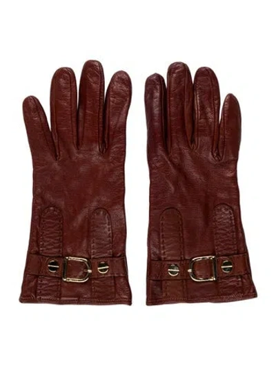Pre-owned Neiman Marcus Gloves In Brown