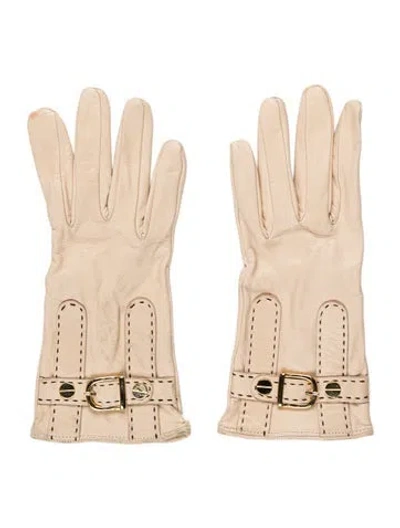 Pre-owned Neiman Marcus Gloves In Neutral