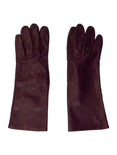 Pre-owned Neiman Marcus Gloves In Purple