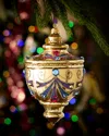 Neiman Marcus Gold Metallic With Plum Accent Ornament In Gold