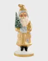 Neiman Marcus Gold Santa On Base Figurine In Multi
