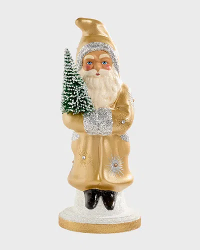 Neiman Marcus Gold Santa On Base Figurine In Multi