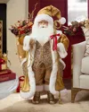 Neiman Marcus Gold-tone Christmas Santa, 36"