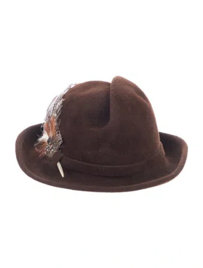 Pre-owned Neiman Marcus Hat In Brown