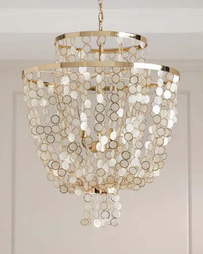 Neiman Marcus Hibiscus Chandelier In Gold