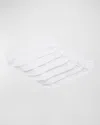 Neiman Marcus Hidden Heel 3-pack Socks In White