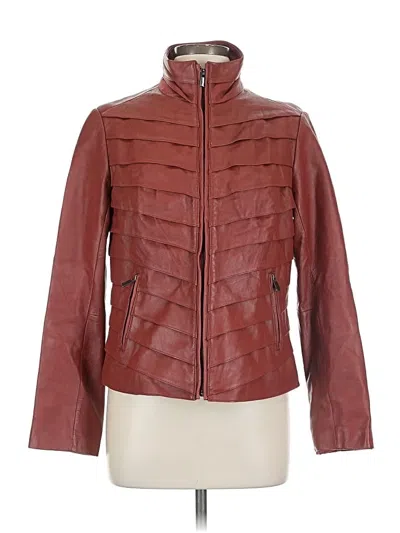 Pre-owned Neiman Marcus Jacket In Burgundy