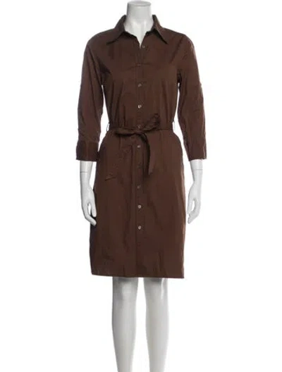 Pre-owned Neiman Marcus Knee-length Dress In Brown