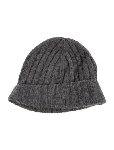 Pre-owned Neiman Marcus Knitted Beanie In Grey