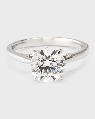 Neiman Marcus Lab Grown Diamonds Lab Gown Diamond Platinum Solitaire Ring In Metallic