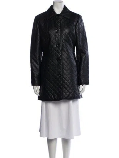 Pre-owned Neiman Marcus Lamb Leather Jacket In Black