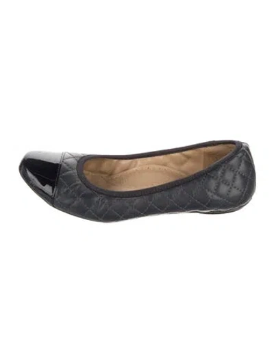 Pre-owned Neiman Marcus Leather Ballet Flats In Blue