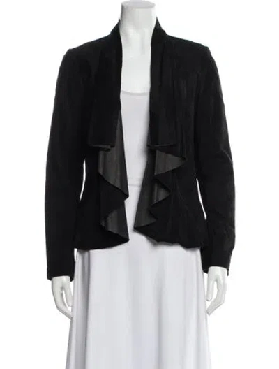 Pre-owned Neiman Marcus Leather Blazer In Blue