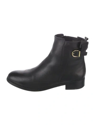 Pre-owned Neiman Marcus Leather Boots In Black