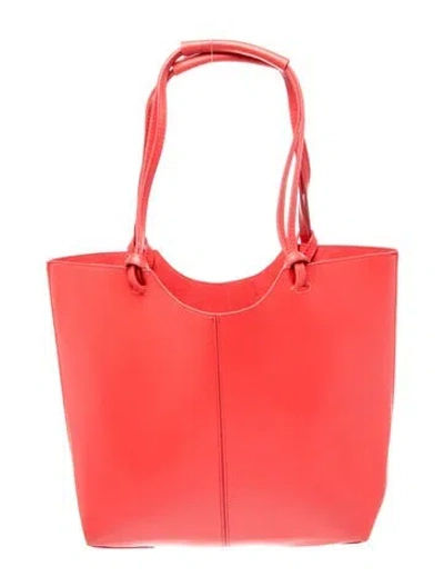 Pre-owned Neiman Marcus Leather Bucket Bag In Red