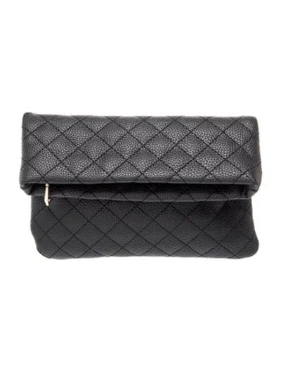 Pre-owned Neiman Marcus Leather Clutch In Black