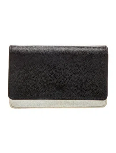 Pre-owned Neiman Marcus Leather Clutch In Black