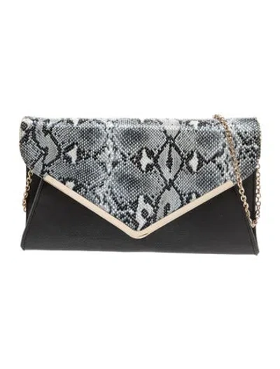 Pre-owned Neiman Marcus Leather Clutch In Black