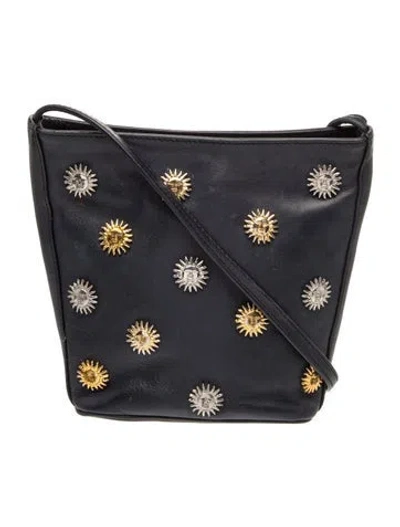 Pre-owned Neiman Marcus Leather Crossbody Bag In Black