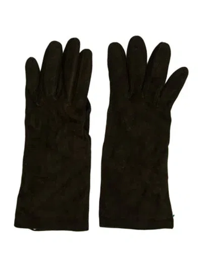 Pre-owned Neiman Marcus Leather Gloves In Green