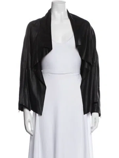 Pre-owned Neiman Marcus Leather Jacket In Black