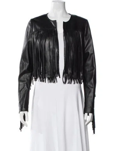 Pre-owned Neiman Marcus Leather Jacket In Black