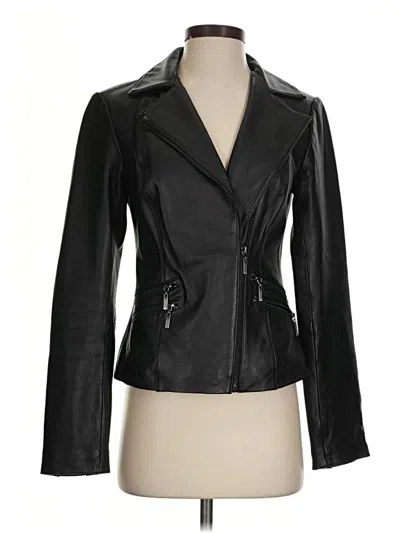 Pre-owned Neiman Marcus Leather Jacket In Black