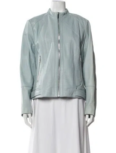 Pre-owned Neiman Marcus Leather Jacket In Burgundy