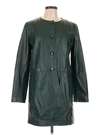 Pre-owned Neiman Marcus Leather Jacket In Green