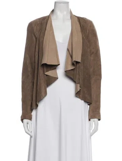 Pre-owned Neiman Marcus Leather Jacket In Neutral