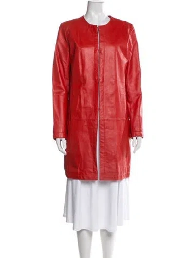 Pre-owned Neiman Marcus Leather Jacket In Red
