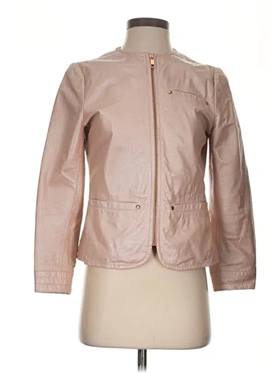 Pre-owned Neiman Marcus Leather Jacket In Tan