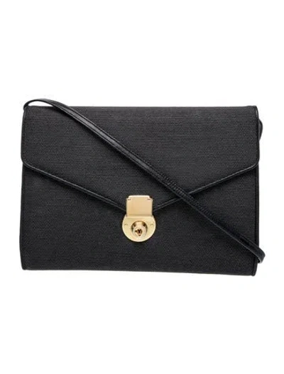 Pre-owned Neiman Marcus Leather Shoulder Bag In Black