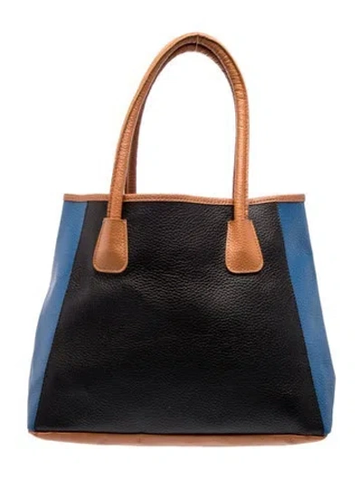 Pre-owned Neiman Marcus Leather Shoulder Bag In Blue