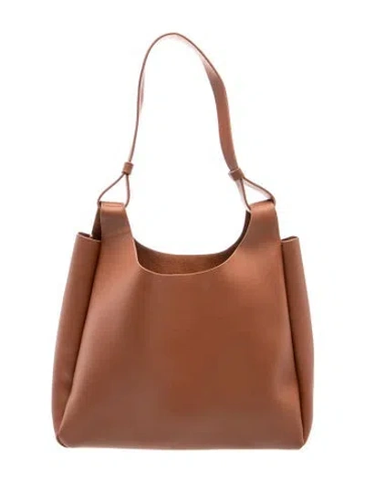 Pre-owned Neiman Marcus Leather Shoulder Bag In Brown
