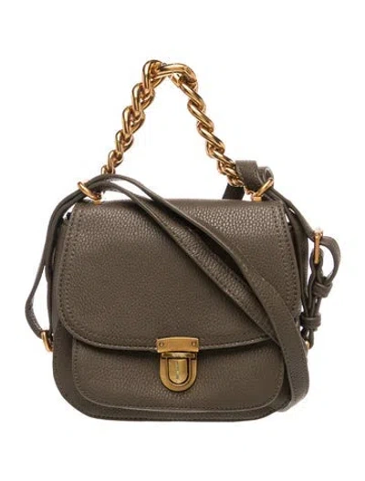 Pre-owned Neiman Marcus Leather Shoulder Bag In Gray