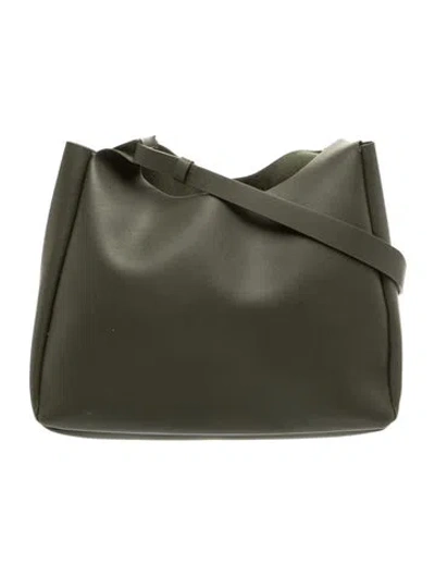 Pre-owned Neiman Marcus Leather Shoulder Bag In Green