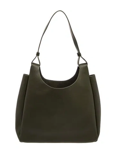 Pre-owned Neiman Marcus Leather Shoulder Bag In Green