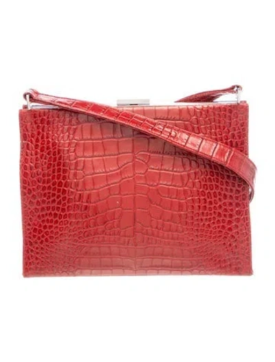 Pre-owned Neiman Marcus Leather Shoulder Bag In Red