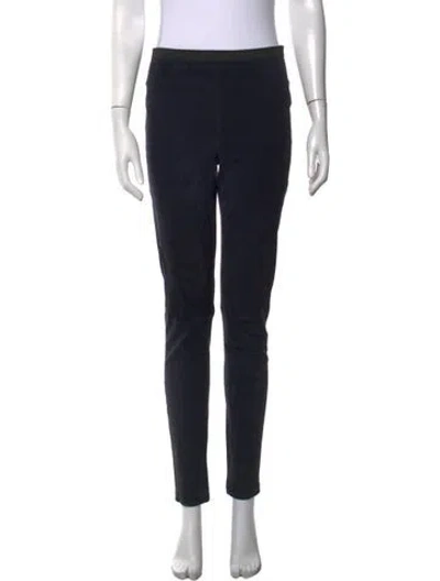 Pre-owned Neiman Marcus Leather Skinny Leg Pants In Black