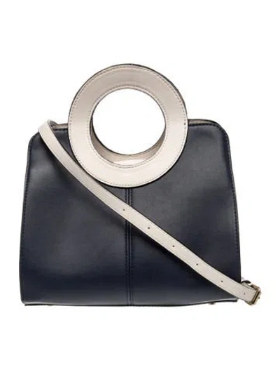Pre-owned Neiman Marcus Leather Top Handle Bag In Blue