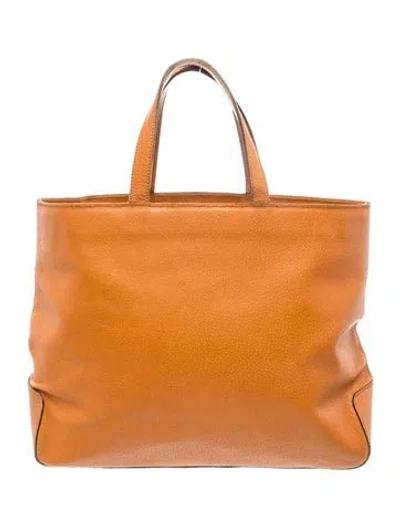 Pre-owned Neiman Marcus Leather Top Handle Bag In Brown