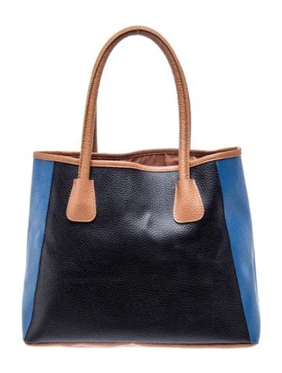 Pre-owned Neiman Marcus Leather Top Handle Bag In Multi