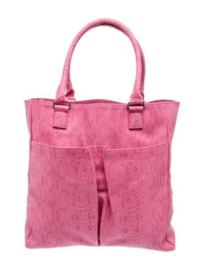 Pre-owned Neiman Marcus Leather Top Handle Bag In Pink