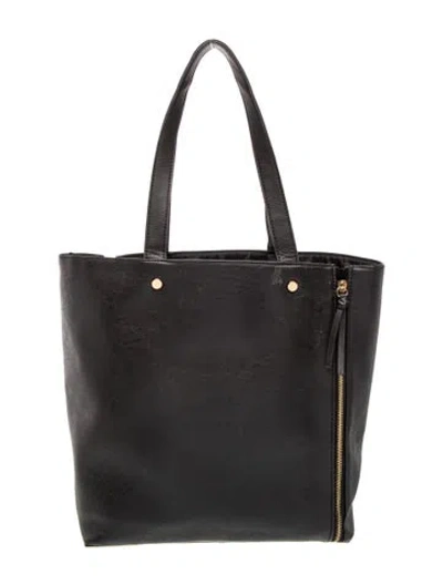 Pre-owned Neiman Marcus Leather Tote In Black