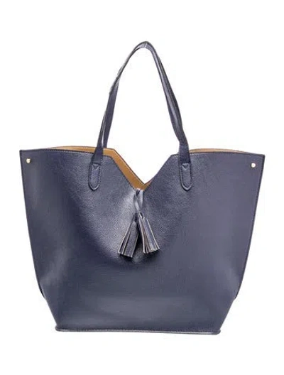 Pre-owned Neiman Marcus Leather Tote In Blue