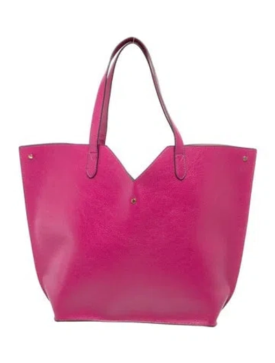 Pre-owned Neiman Marcus Leather Tote In Burgundy
